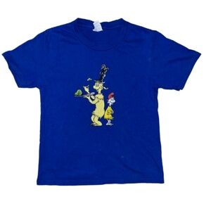 Green Eggs and Ham Dr Seuss kids tshirt cat in the hat short sleeve 6T blue